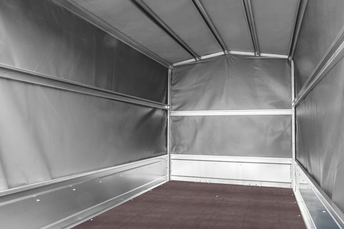Garden Trailer 230 KIPP Anhänger 230 × 125 cm mit 110-cm-Hochplane, 110-cm-Spriegel und Stützrad