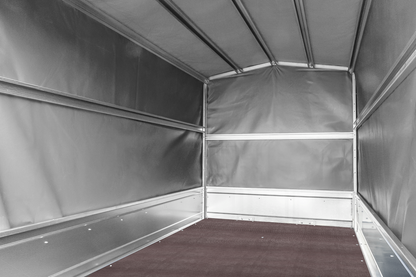 Garden Trailer 230 KIPP Anhänger 230 × 125 cm mit 110-cm-Hochplane, 110-cm-Spriegel und Stützrad