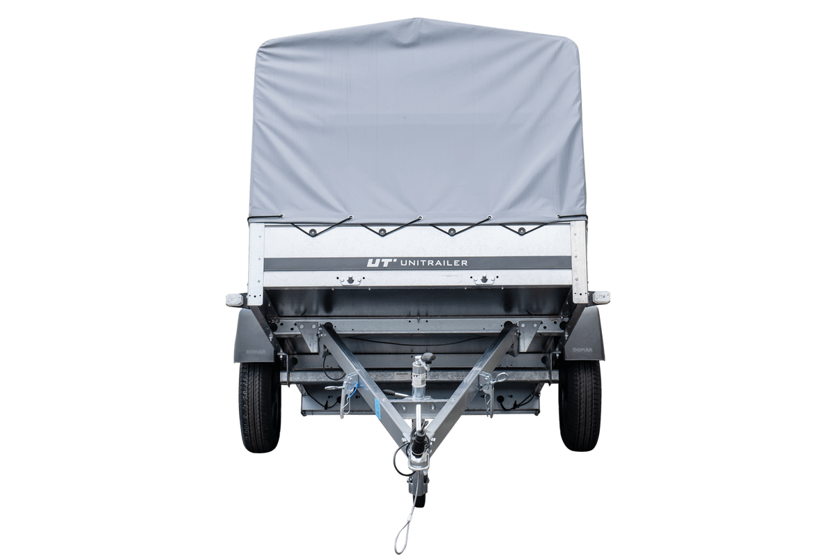 Garden Trailer 230 KIPP Anhänger 230 × 125 cm mit Hochplane, H-800-Spriegel und Stützrad