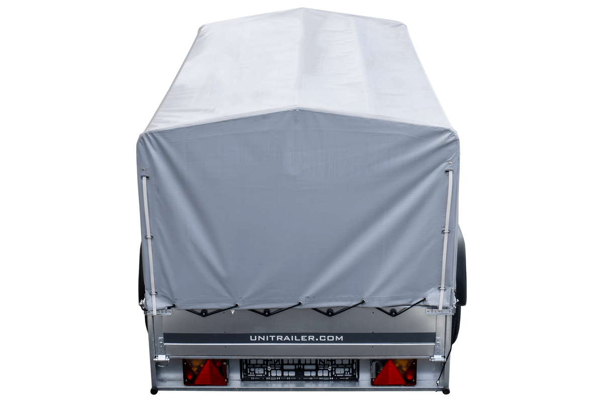 Garden Trailer 230 KIPP Anhänger 230 × 125 cm mit Hochplane, H-800-Spriegel und Stützrad