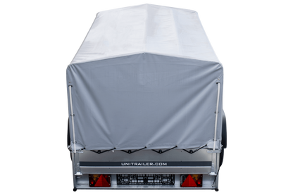 Garden Trailer 230 KIPP Anhänger 230 × 125 cm mit Hochplane, H-800-Spriegel und Stützrad