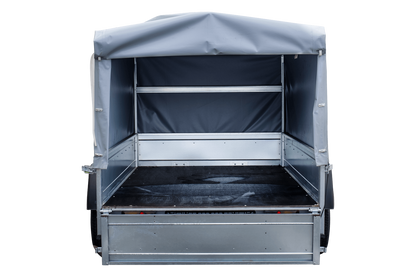 Garden Trailer 230 KIPP Anhänger 230 × 125 cm mit Hochplane, H-800-Spriegel und Stützrad