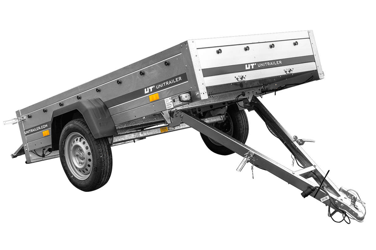 Garden Trailer 230 KIPP Anhänger 230 × 125 cm mit Hochplane, H-800-Spriegel und Stützrad