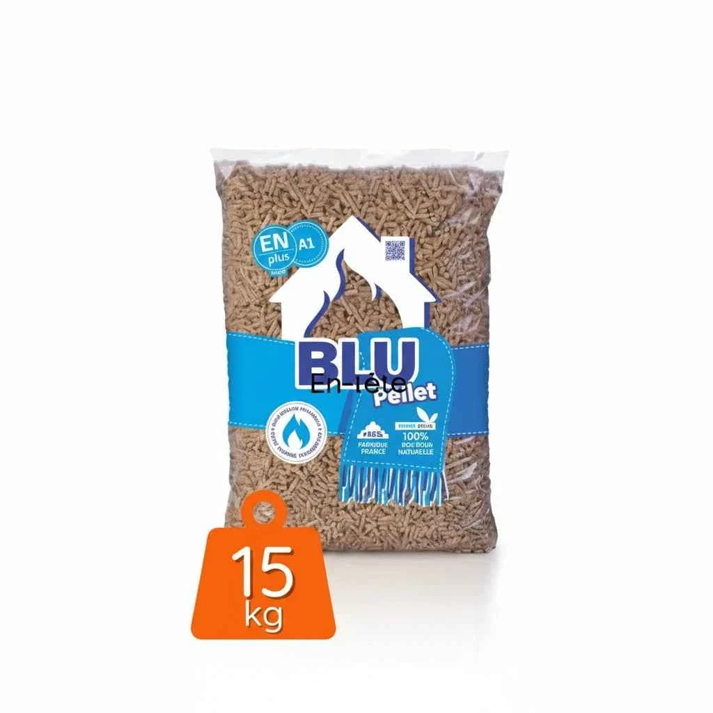 BLU PELLET Holzpellets aus 100 % Fichtenholz – ENplus A1, 72 Säcke, 1080 kg