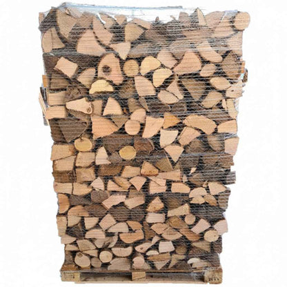 Trockenes Brennholz 30 cm – Palette 2 m³, 3 Raummeter – Eiche, Buche, Hainbuche und Esche