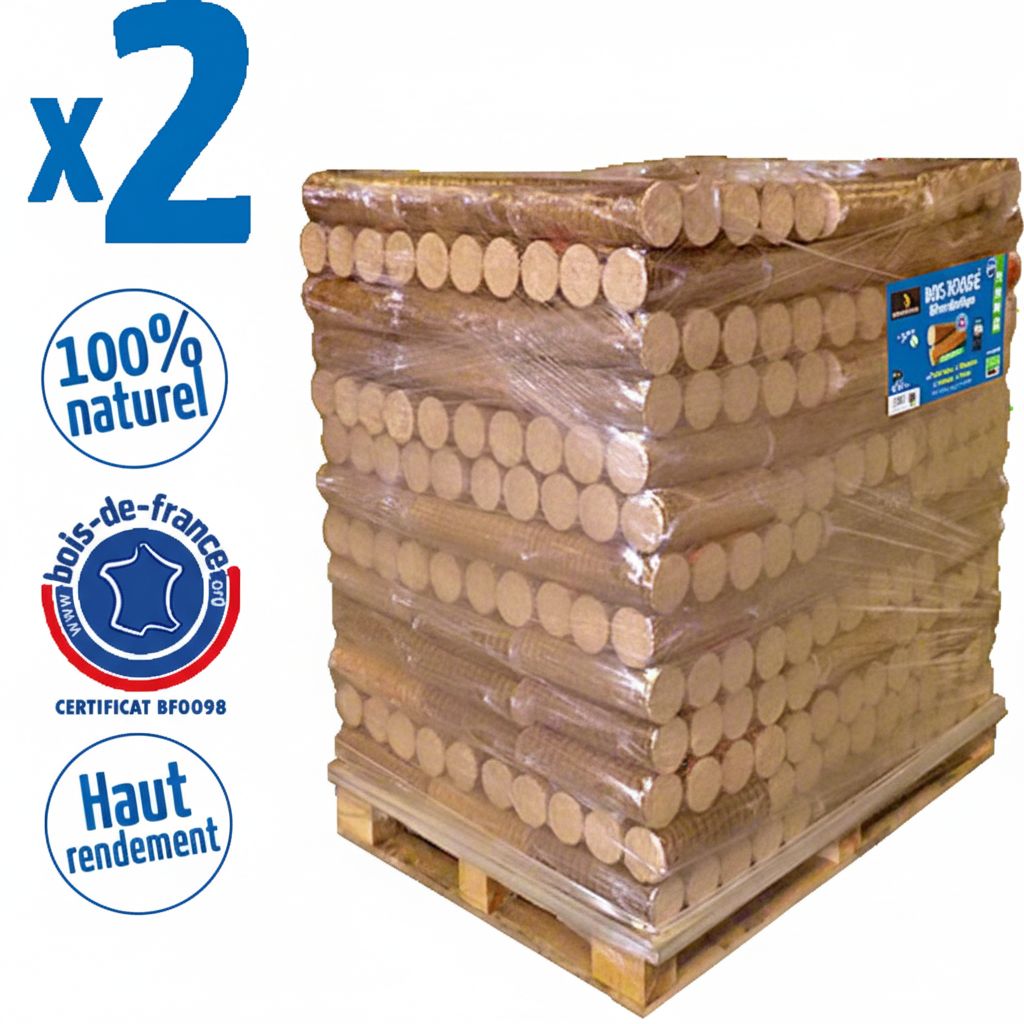 WOODSTOCK-Woox Verdichtete Palette 208 Packungen mit 5 Stämmen – Hohe Kalorienkraft