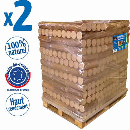 WOODSTOCK-Woox Verdichtete Palette 208 Packungen mit 5 Stämmen – Hohe Kalorienkraft