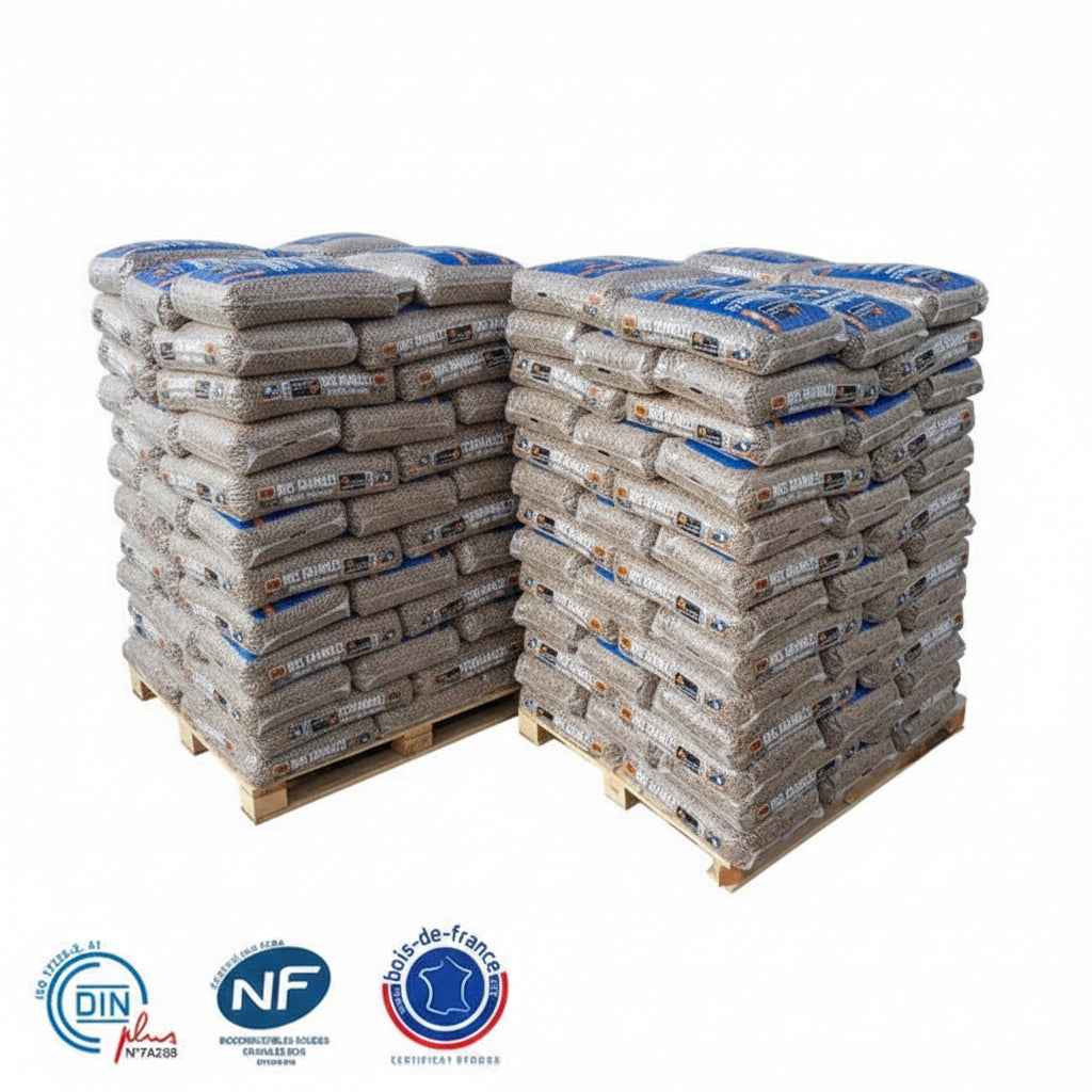 WOODSTOCK Holzpellets – 2 Paletten, 132 Säcke