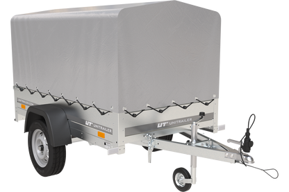 Garden Trailer 201 KIPP Anhänger 200 × 125 cm mit Hochplane und Spriegel – bis 750 kg