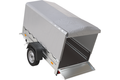 Garden Trailer 201 KIPP Anhänger 200 × 125 cm mit Hochplane und Spriegel – bis 750 kg