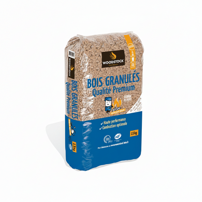 WOODSTOCK-Set aus 2 Premium Granule Paletten – 132 Beutel mit 15 kg (1980 kg)