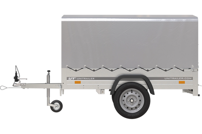 Garden Trailer 201 KIPP Anhänger 200 × 125 cm mit Hochplane und Spriegel – bis 750 kg