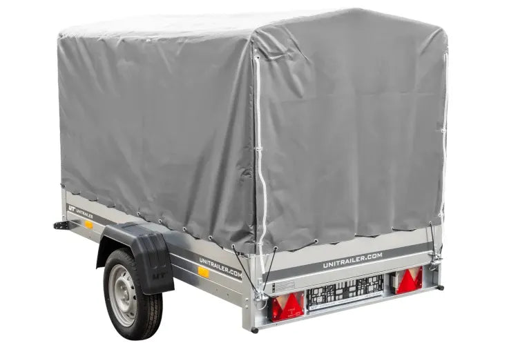 Garden Trailer 230 KIPP Anhänger 230 × 125 cm mit 110-cm-Hochplane, 110-cm-Spriegel und Stützrad