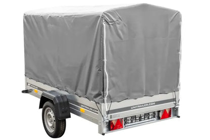 Garden Trailer 230 KIPP Anhänger 230 × 125 cm mit 110-cm-Hochplane, 110-cm-Spriegel und Stützrad