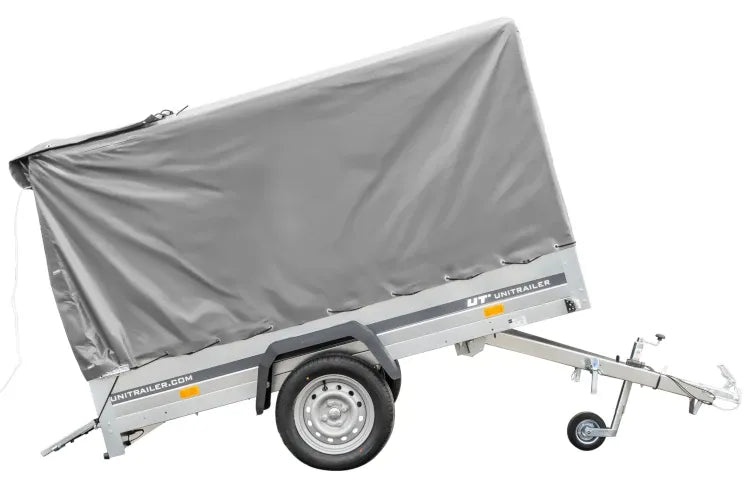 Garden Trailer 230 KIPP Anhänger 230 × 125 cm mit 110-cm-Hochplane, 110-cm-Spriegel und Stützrad