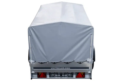 Garden Trailer 230 KIPP Anhänger 230 × 125 cm mit Hochplane, H-800-Spriegel und Stützrad